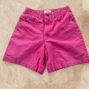 Vintage 90s Hot Pink High Rise Shorts Preppy Barbiecore